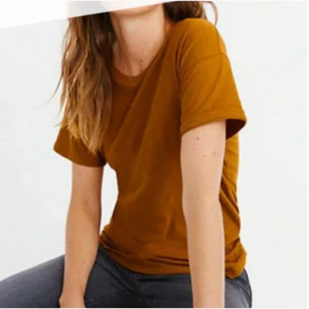 Madewell Women's Whisper Cotton Crewneck Tee Egyptian Gold